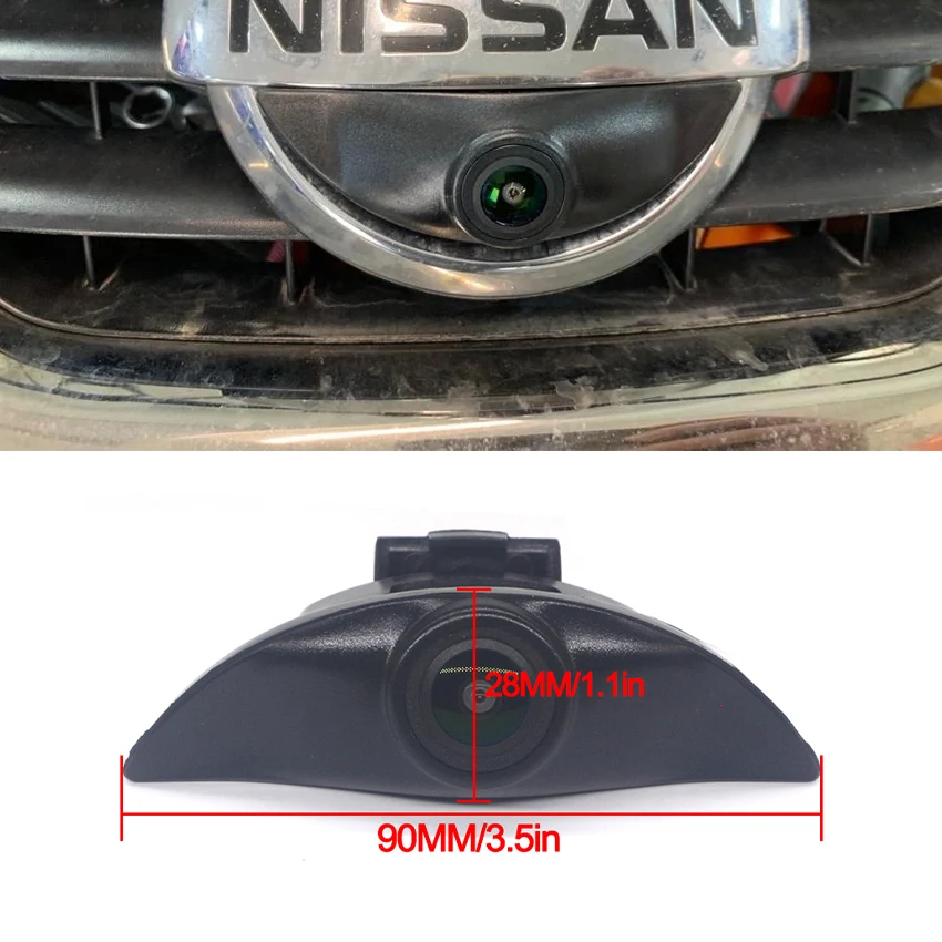 AHD Fisheye Front View Camera for Nissan Qashqai J10 J11 Pathfinder R51 Tiida March Patrol X-trail T30 370z Teana Sylphy Sentra