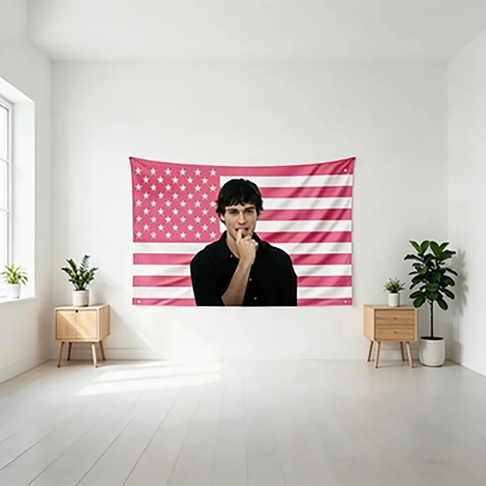 1pc Pink American Flag Tapestry Featuring Smallville Clark Kent - Eye-catching Aesthetic Wall Decor Wall Hanging for Home Decor