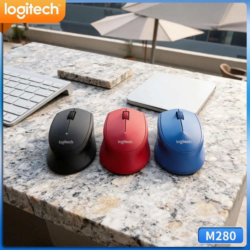 Handy Office Wireless Mouse M280 2.4G Ergonomic Right Hand Design Usb Dongle For Laptop Desktop Daily Home Work