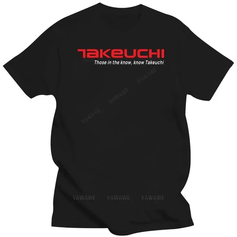 New Takeuchi Excavator Construction Machinery Logo Mens TShirt Clothing Cool Tops TEE Shirt male o-neck short sleeve casual tops