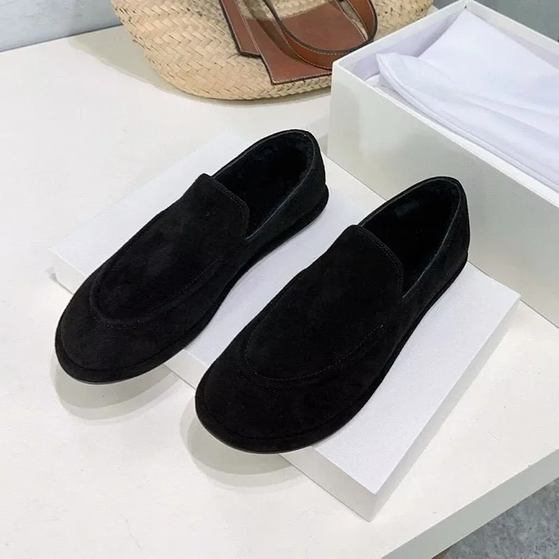 المتسكعون المرأة جلد طبيعي بلون حذا فردي للسيدات جولة تو الفم الضحلة شقة القاع مكتب أحذية ربيع الخريف البغال