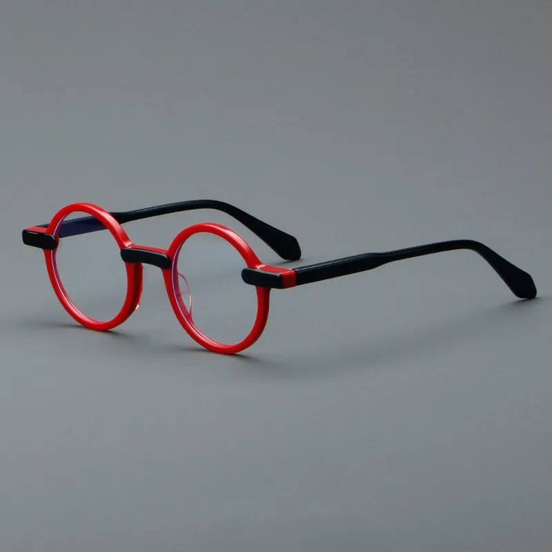 

Retro niche glasses frame hand-made round plate myopia glasses frame can be equipped with degrees.