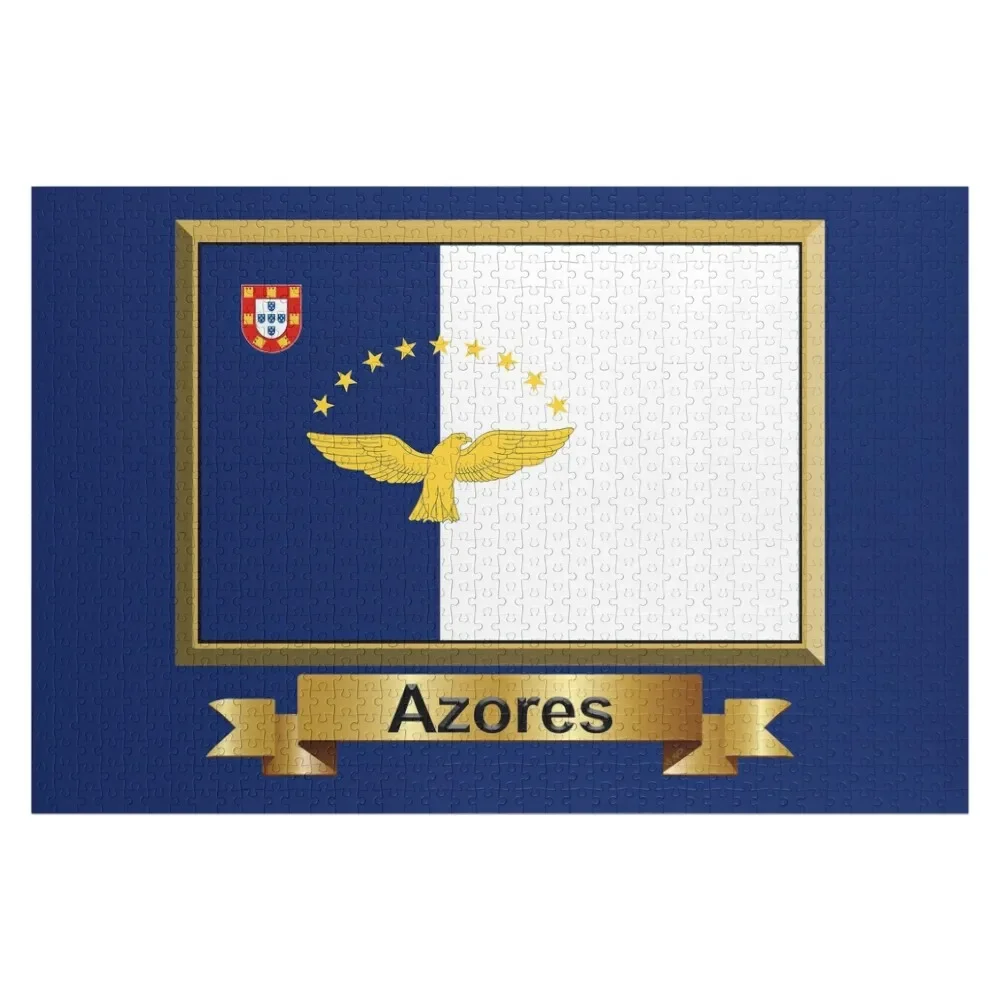 Geschenke, Aufkleber und Produkte mit Azoren-Flagge, Puzzle mit Foto, personalisiertes Geschenk für Erwachsene aus Holz, Weihnachtsspielzeug-Puzzle