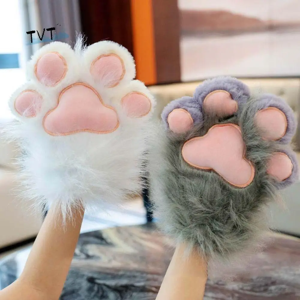 أزياء الكرتون تأثيري حلي قفازات صار كيغ Fursuit Kigurumi أفخم القط باو قفازات دافئة فروي تأثيري الدعائم نادي