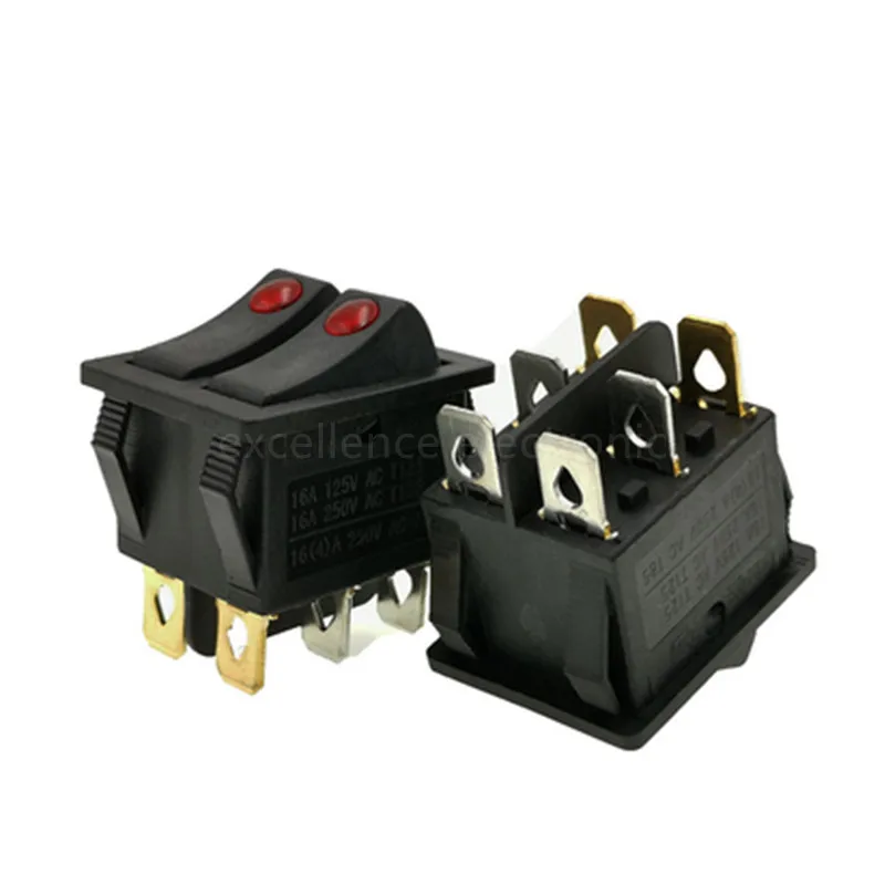 KCD6 Interruptor Basculante Doble 16A 250V Impermeable Barco