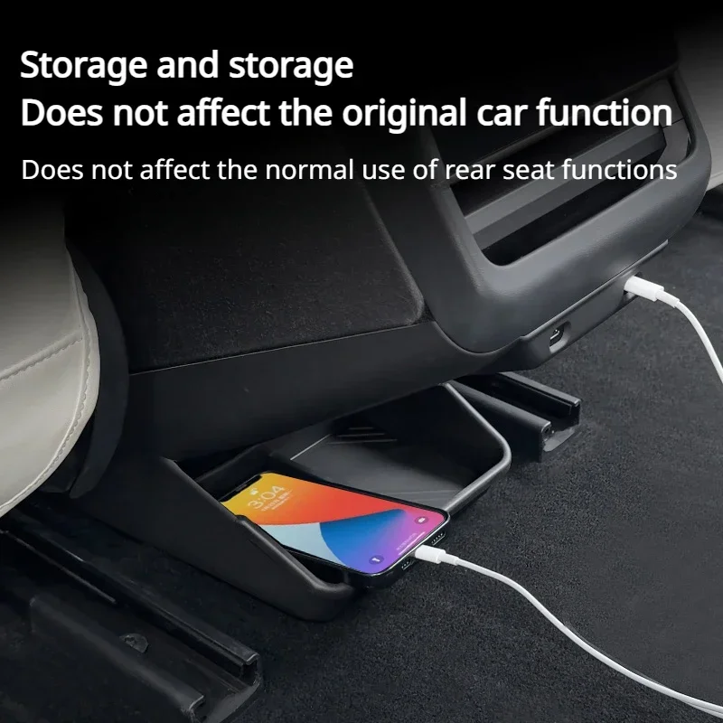 Car Under Seat Anti-kick Plate Storage Box for Tesla New Model 3+ Highland 2024 Rear Seat Corner Guard Car Interior Accessories