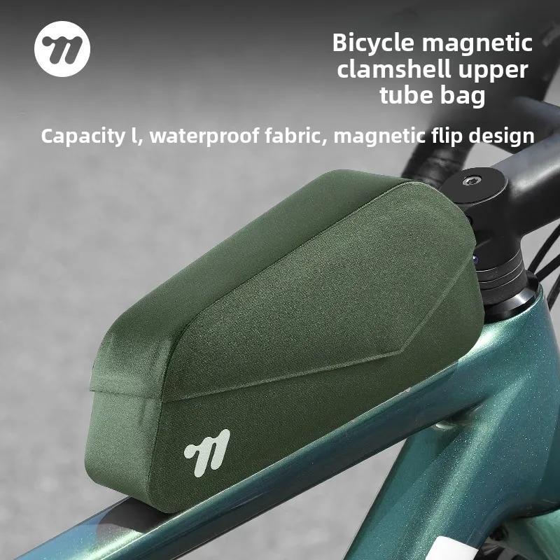West Rider 自転車アッパーチューブバッグマウンテンロードバイクツール収納バッグポータブルコンパクト磁気フリップバッグ機器
