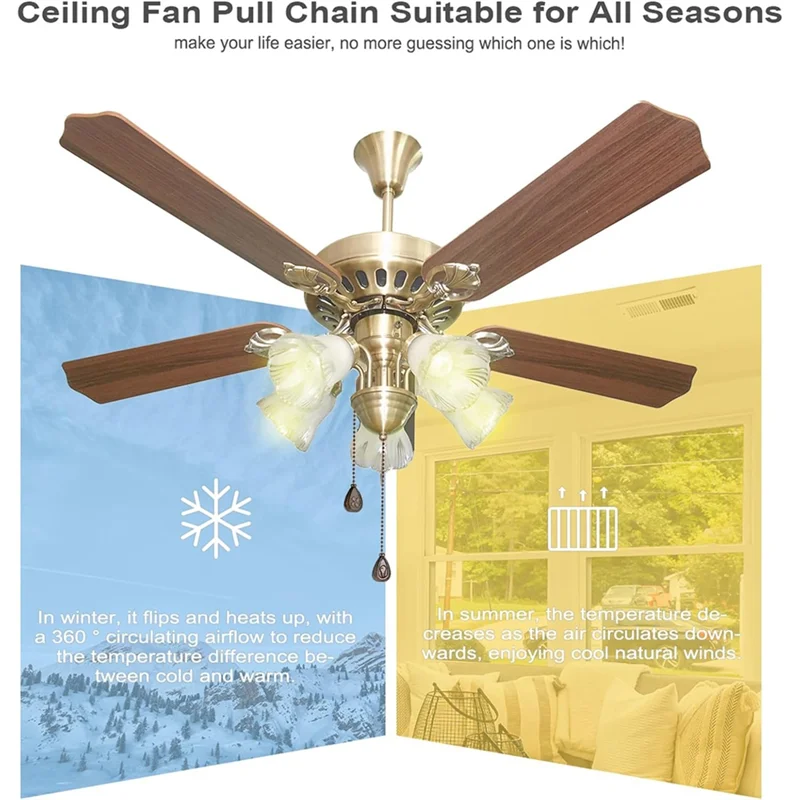 

TFORU-4 Pack Bronzed Ceiling Fan Pull Chain Extension, Classic Drop Shaped Pendant Pull Chains For Ceiling Fans And Lights