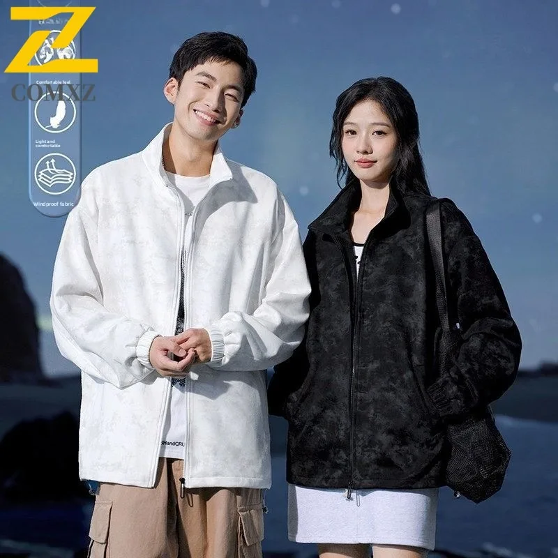 

COMXZ Mens Jacket New 2025 Leisure Turndown Collar Adventure Windproof Garment High Quality Climbing Lightweight Autumn Coat