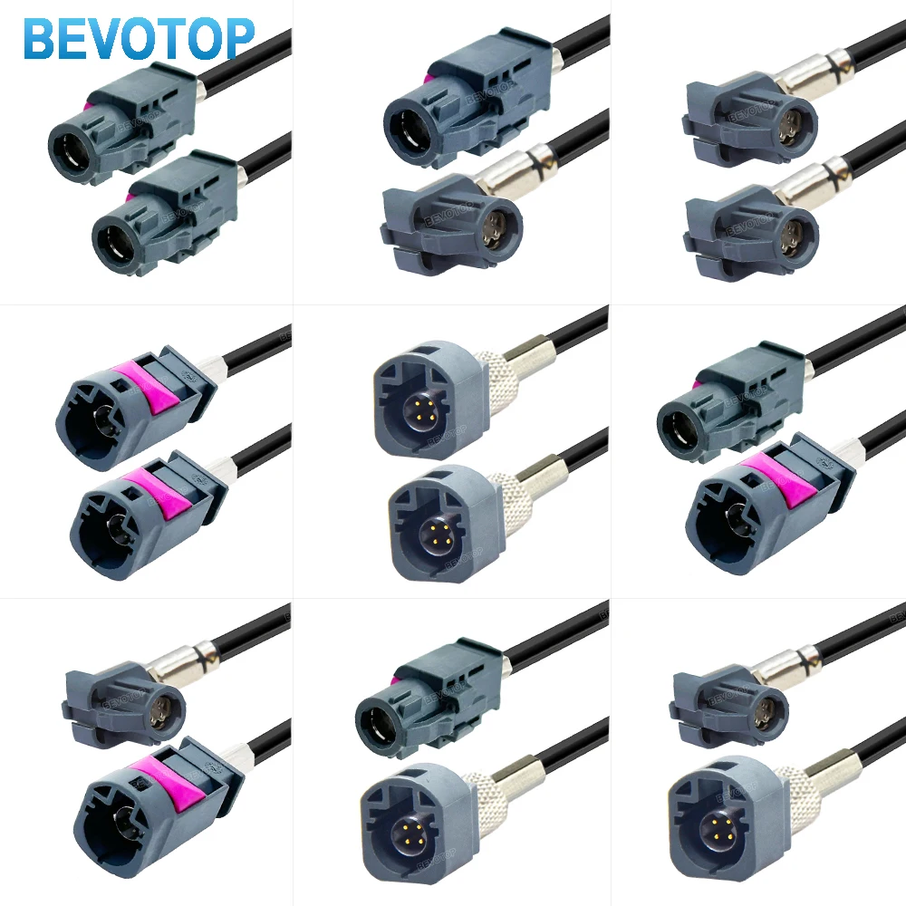 BEVOTOP Grey HSD 4Pin LVDS Code G 4-Core 535 Cable Male to Male Car USB Electric Cable 100Ohm Auto Wire Harness 10CM~10M