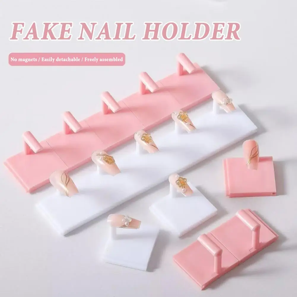 10Pcs Nail Practice Stand Fake Nail Tips Holder DIY Salon Nail Art Display Stand Beginner Manicure Painting Practice Base  97
