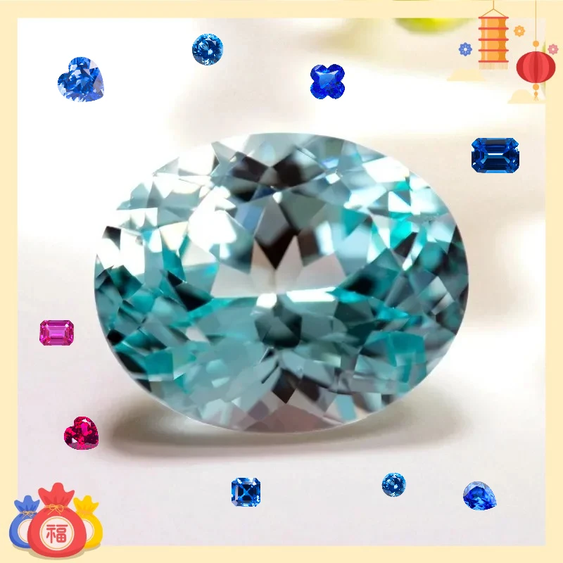 Laborgezüchteter Paraiba-Edelstein für DIY-Schmuckherstellung – Detail 2