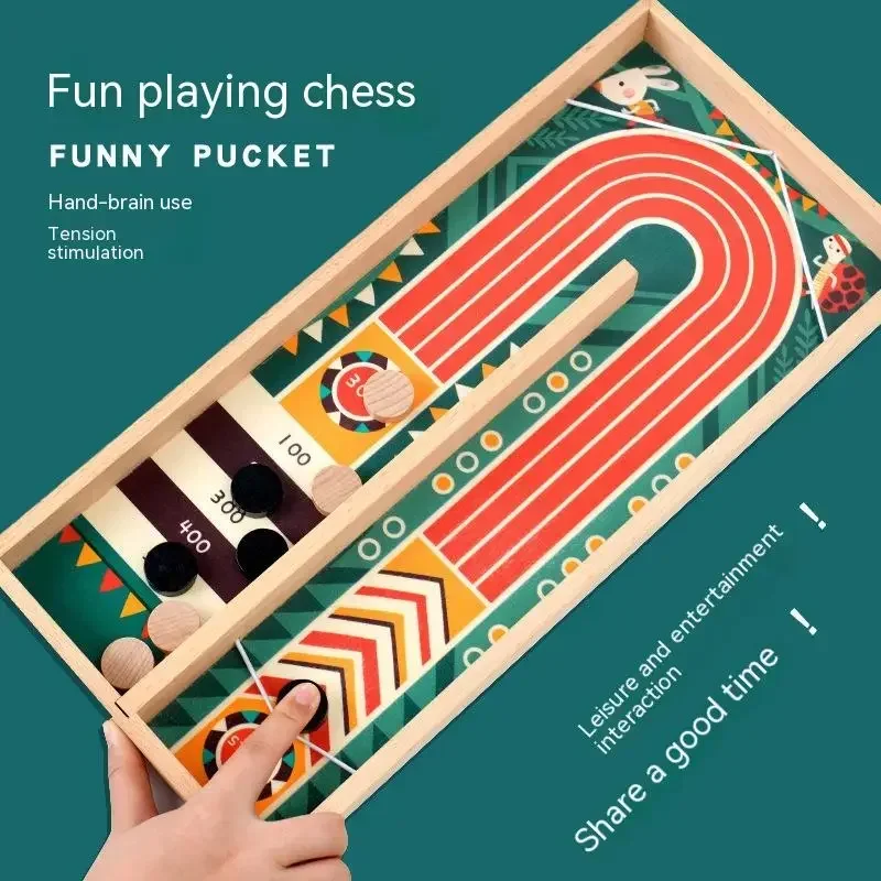 Kinder Zwei Person Schlacht Holz Bounce Schach Tisch Bounce Spaß Eltern-Kind-Interaktives Spiel Weihnachtsgeschenk Kinder Geschenk