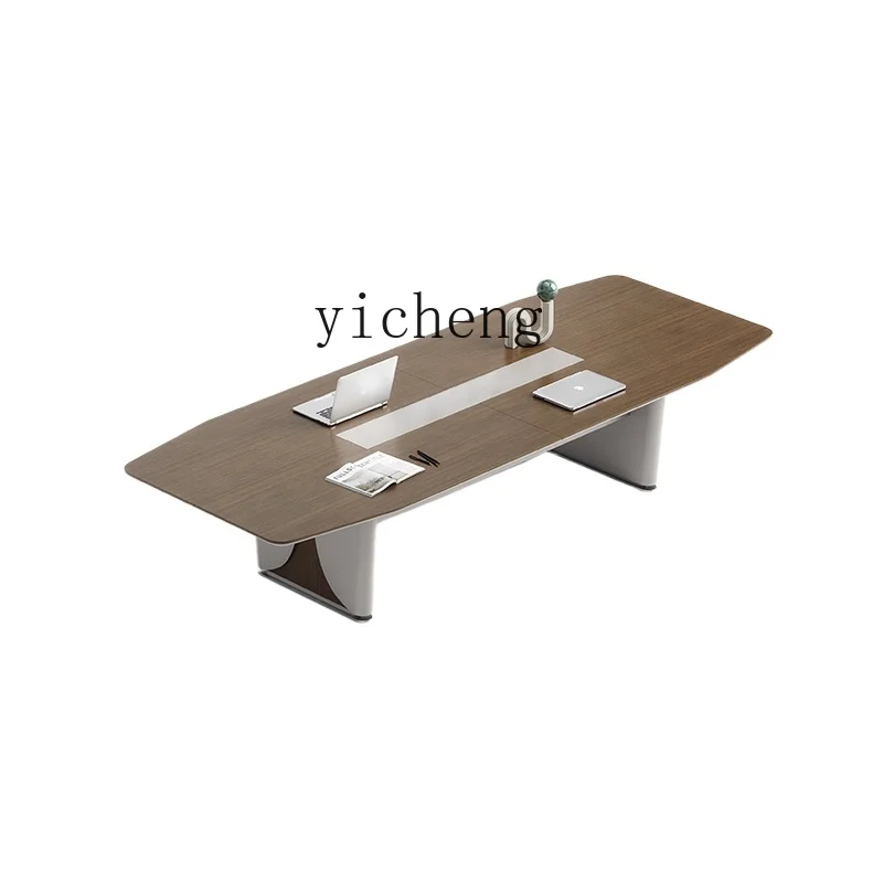 

Tqh Conference Long Table Simple Modern Large Office Long Negotiation Conference Room Table and Chair Combination