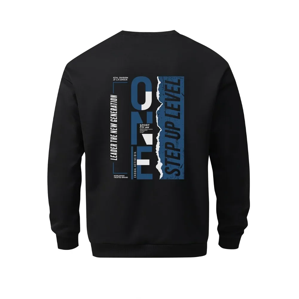 TOQUCL Plus Size 2XL-6XL Sweatshirts Hiphop Bassic Casual Sweatshirt Men Women Pullover Unique Letters Printing Streetwear