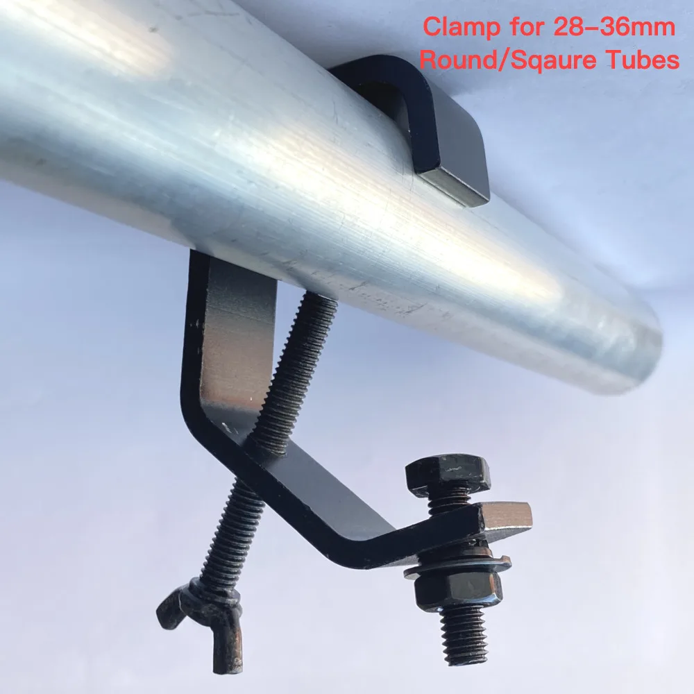Square Pipes Clamps 28-36mm Round Tubes Aluminium C-Hook Truss Mount Clamps Stage Hooks Installing Projectors Lighting Effects