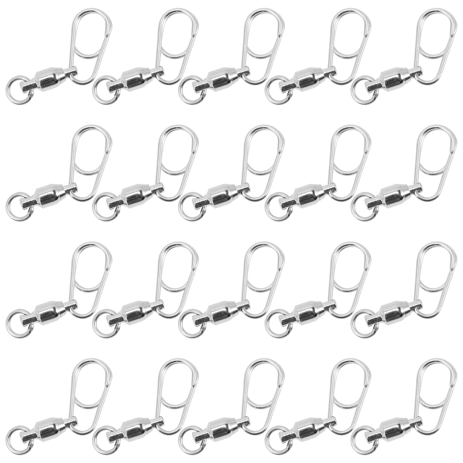 

30 Pcs Fishing Supplies Group Connectors Saltwater Swivel Joint for Stainless Steel Barrel Swivels Round Snap