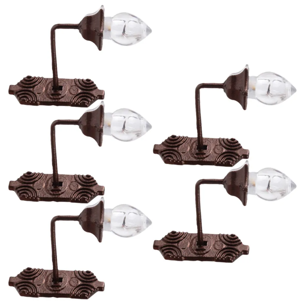 

Набор из 5 миниатюрных светильников для ландшафтного дизайна, светящиеся DIY-материалы, имитация света для украшения миниатюрных домиков