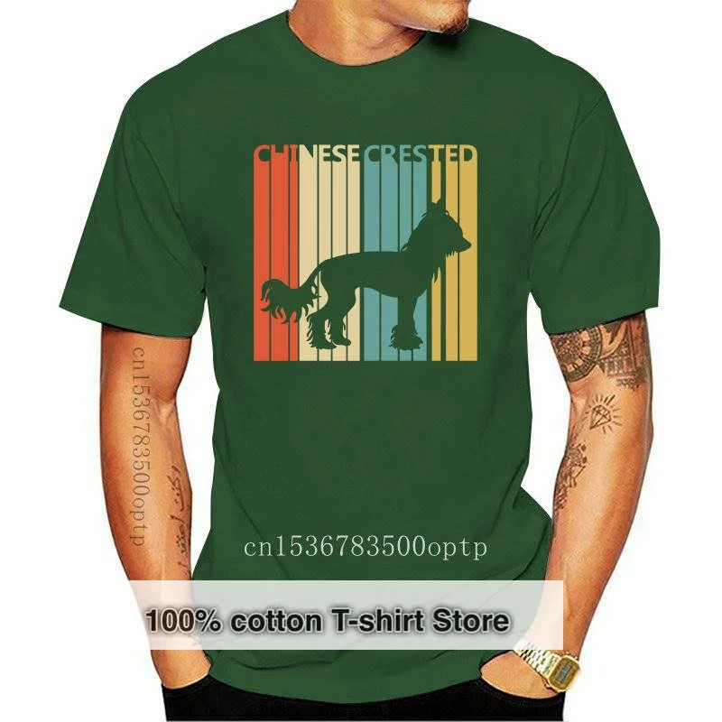 

New Men t-shirt Vintage 1970s Chinese Crested Dog Owner Gift tshirt Women t shirt