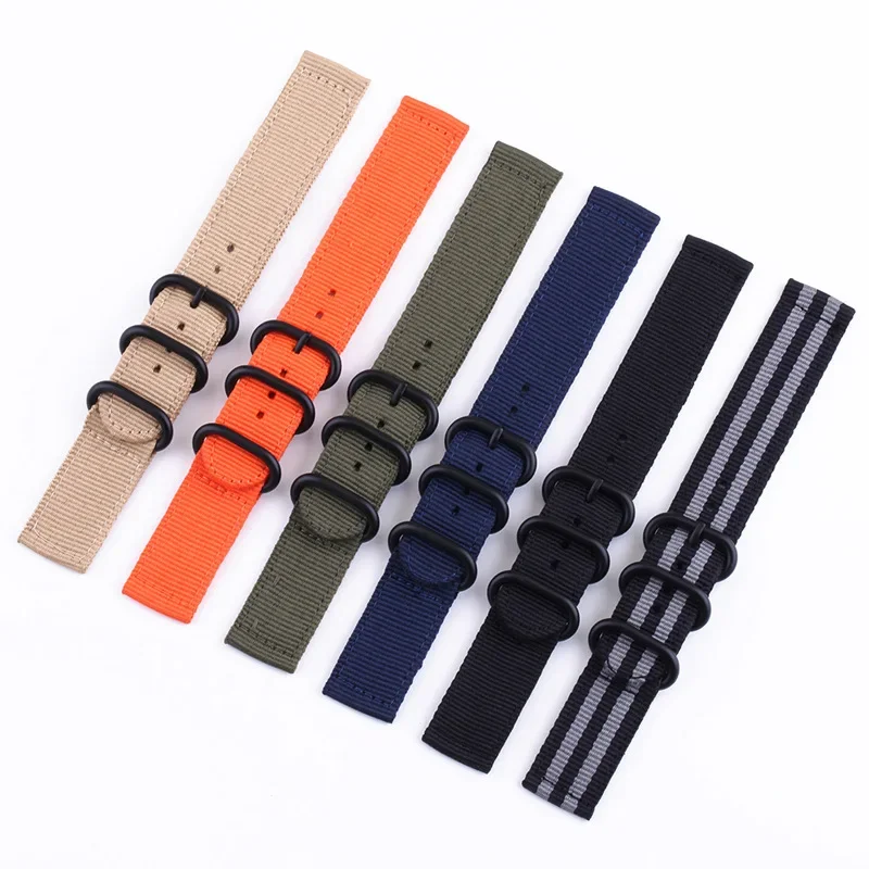 18mm 20mm 22mm 24mm Sports Nylon Watch Strap Universal Replacement Watch Band for Samsung Huawei Amazfit MOTO Wristband Bracelet