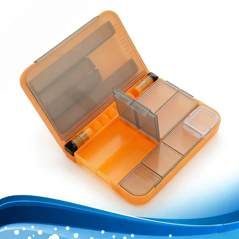 Fishing tool box, lure storage box, double-sided, double-lay