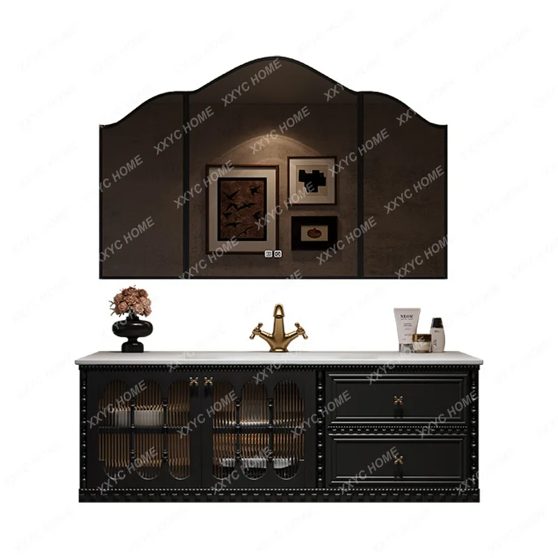 XX M   medieval bathroom cabinet toilet washbasin rock slab hot bending sink smart mirror bathroom