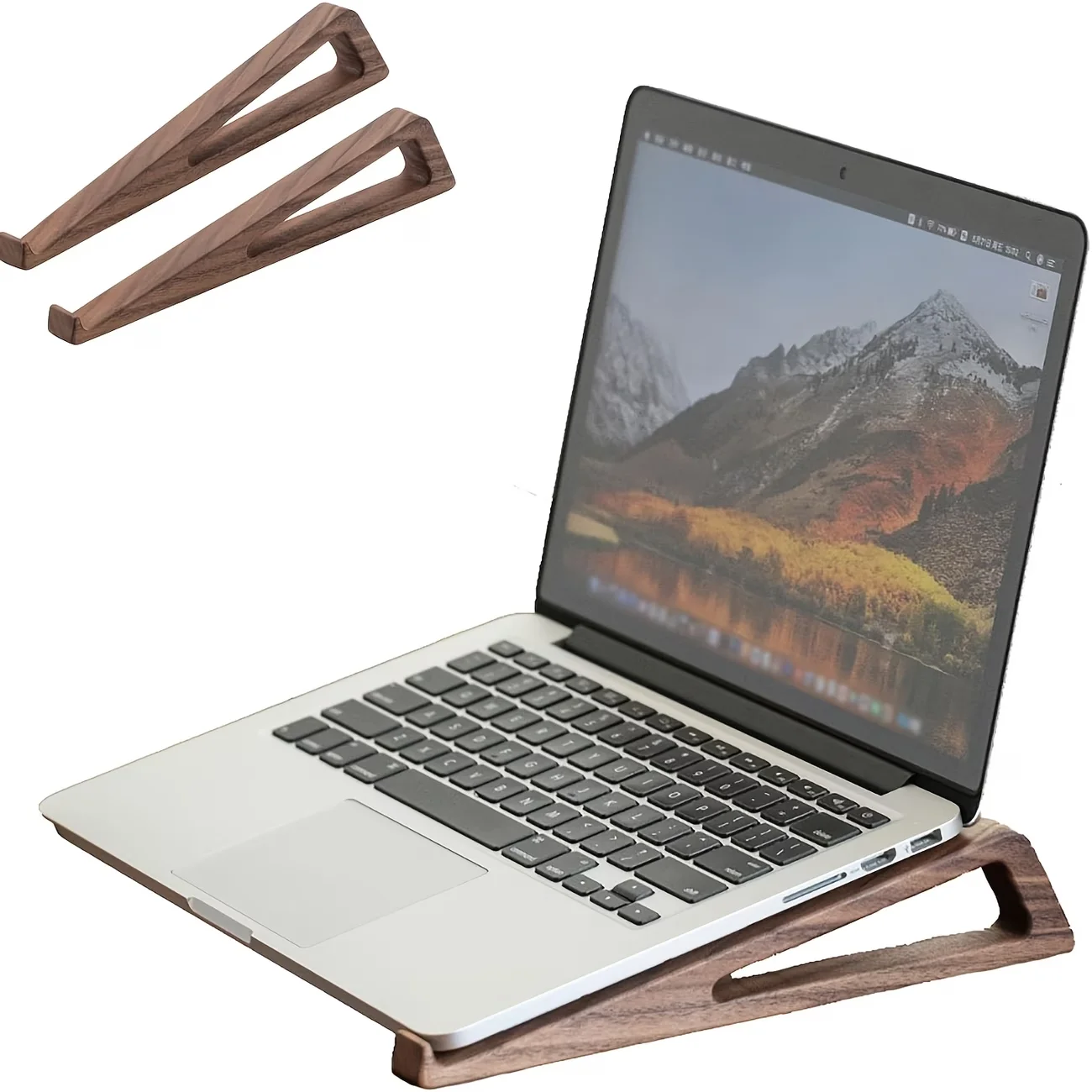 Wooden Laptop Riser Stands (Pair) 1 Wooden Laptop Riser Stands (Pair)