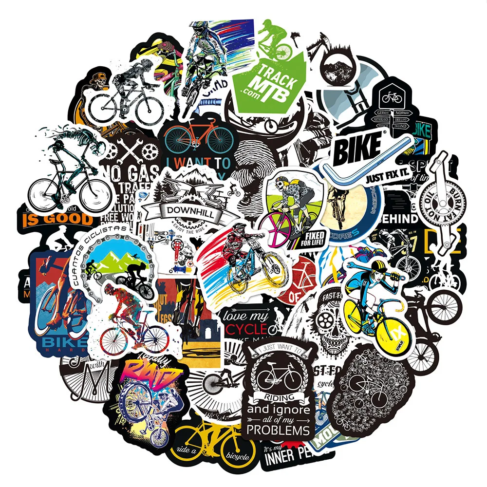

50Pcs Bicycle Motocross Graffiti Stickers Water Bottle Laptop Phone Bicycle Luggage Case Skateboard Children Adult Sticker