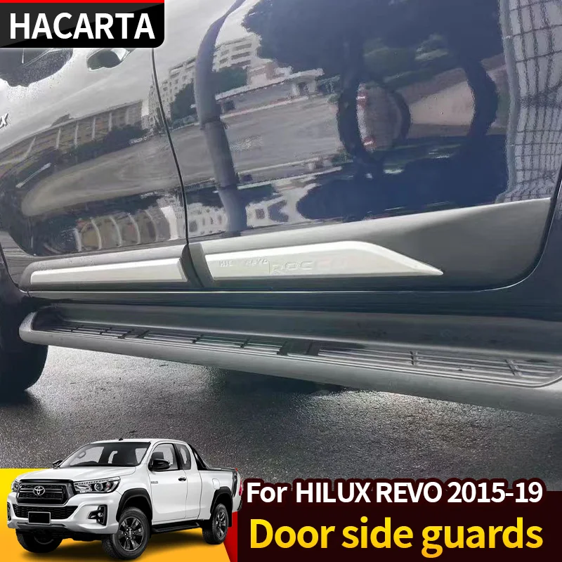 

Door bumper guard bumper plate for HILUX ROCCO 2015-19 body guard side door moulding protecter