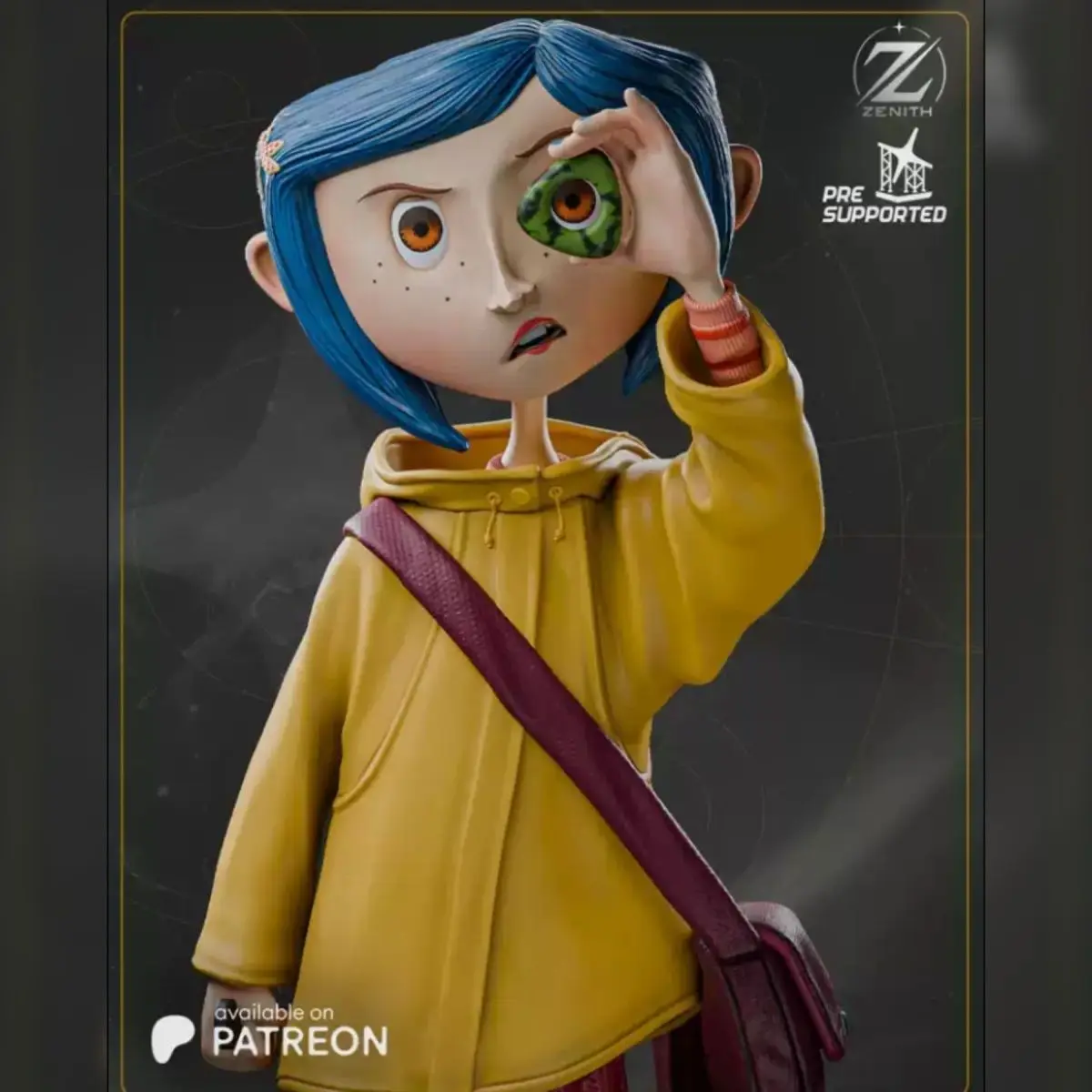 Coraline Anime Figures Classic Tiny GK Statue Figure Button Eyes With Black Cat Static Display Figurine PVC Resin For Fans view 2