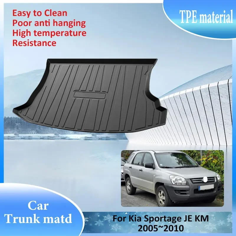 

For Kia Sportage JE KM 2005~2010 TPE Material Trunk Mat Rear Cargo Liner Waterproof Protector Storage Pad Anti slip Accessory