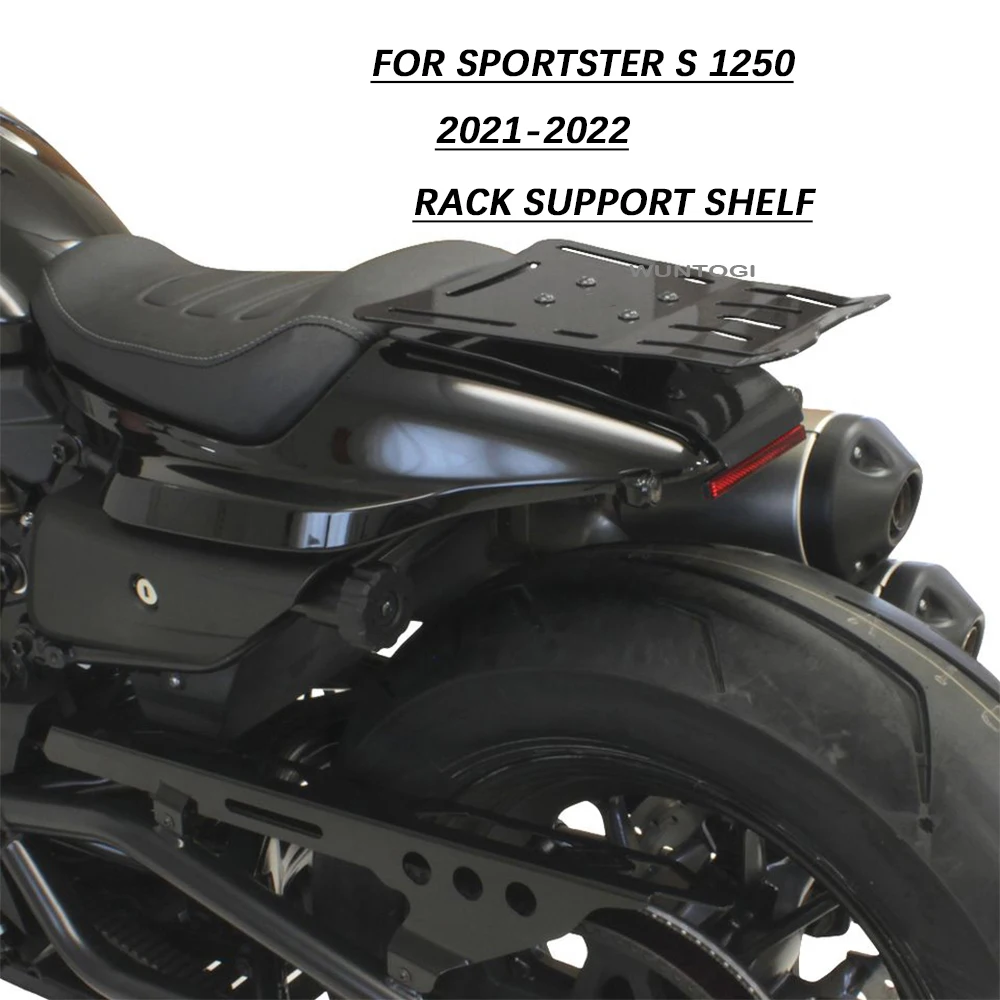 

RH1250 для Sportster S 1250, аксессуары, задняя багажная полка RH1250 S 2021 2022, багажник на заднее крыло мотоцикла, опорная полка