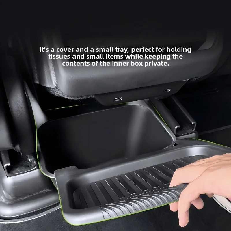For Tesla New Model YL/Y Juniper Rear Seat Storage Box Backseat Trash Can Garbage Car Accessories view 3