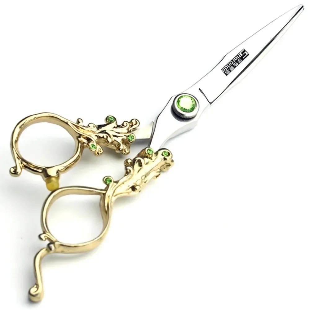 SHARONDS 6/7 Inch Cut and Thin Retro Hairdressing Scissors Barber Hairdresser Anti-Slip Clippers Wear-Resistant Hair Scissors