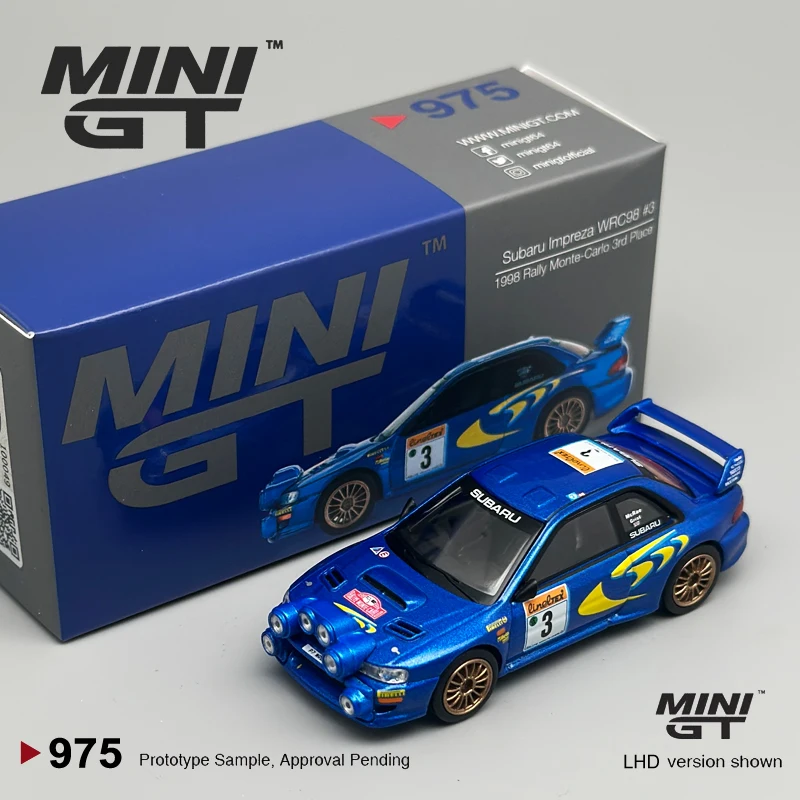 MINIGT 975 Subaru Impreza WRC98 1998 Rally Monte-Carlo 3rd Place