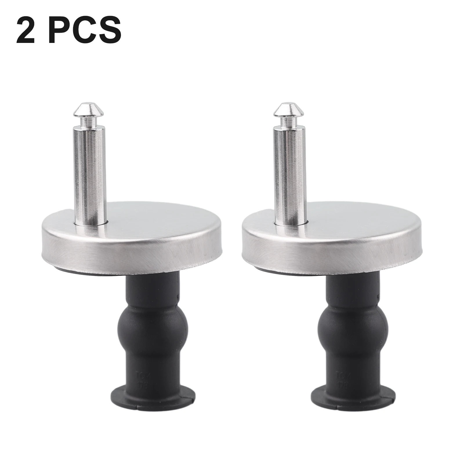Seat Mounting Toilet Hinge Fixtures for Quick Release Replacement Sliver&Black Stainless Steel Close High  Seat