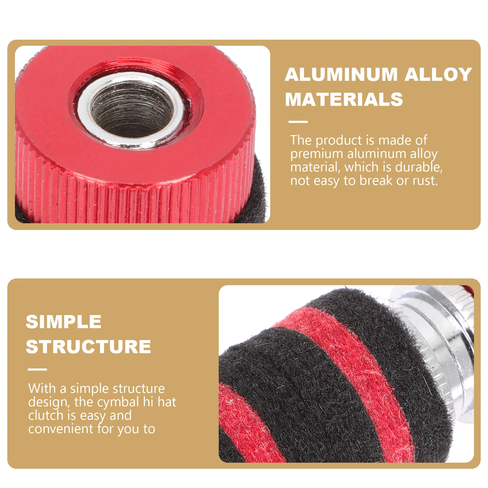 

Compact Cymbal Hi-Hat Clutch Premium Material Durable Rustproof Convenient Installation Hi Hat Clutch Hi-Hat Stand