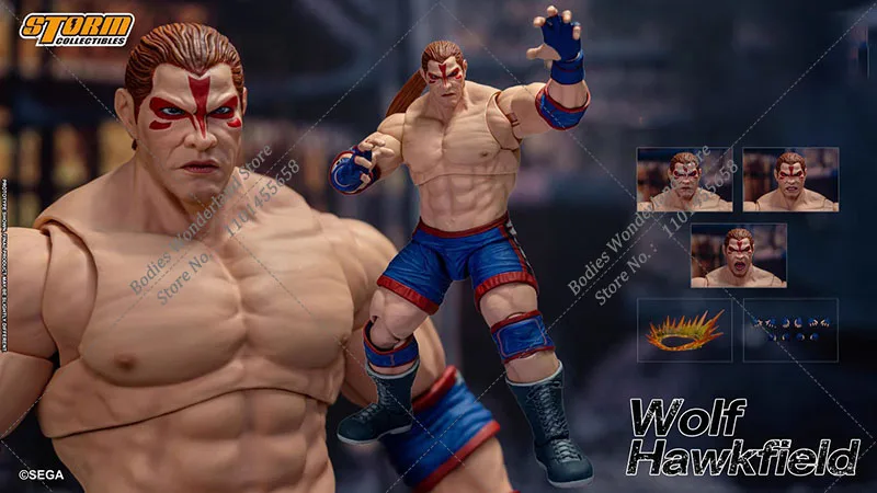 In Stock Storm Toys SGVF02 1/12 Scale Collectible Virtua Fighter VR Warrior 5 WOLF HAWKFEED Wolf Full Set 6in Action Figure