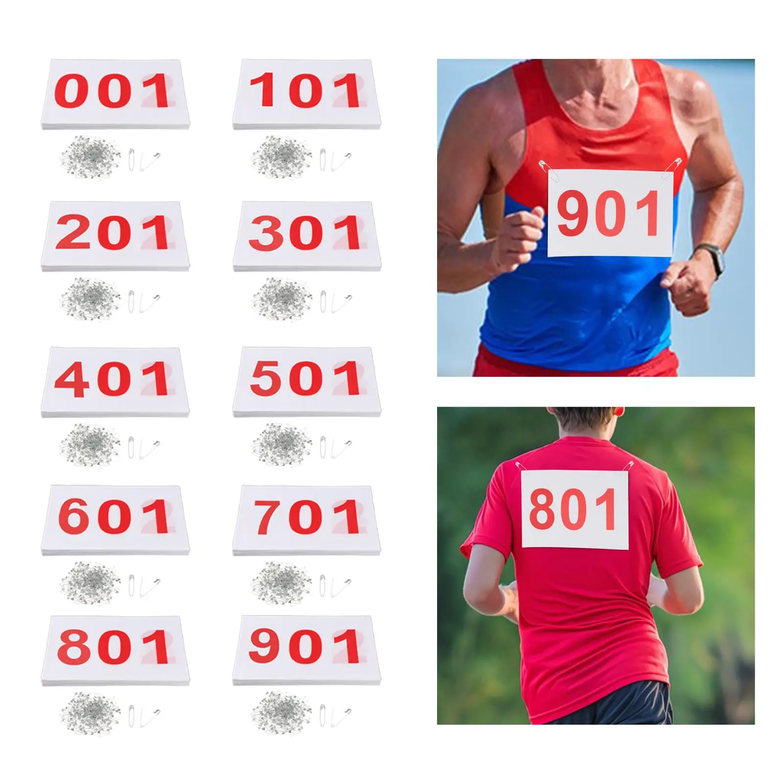 

100 номеров для стартовых беговок, надежные номерки для соревнований по бегу, велоспорту, триатлону, легкой атлетике и спортивным мероприятиям