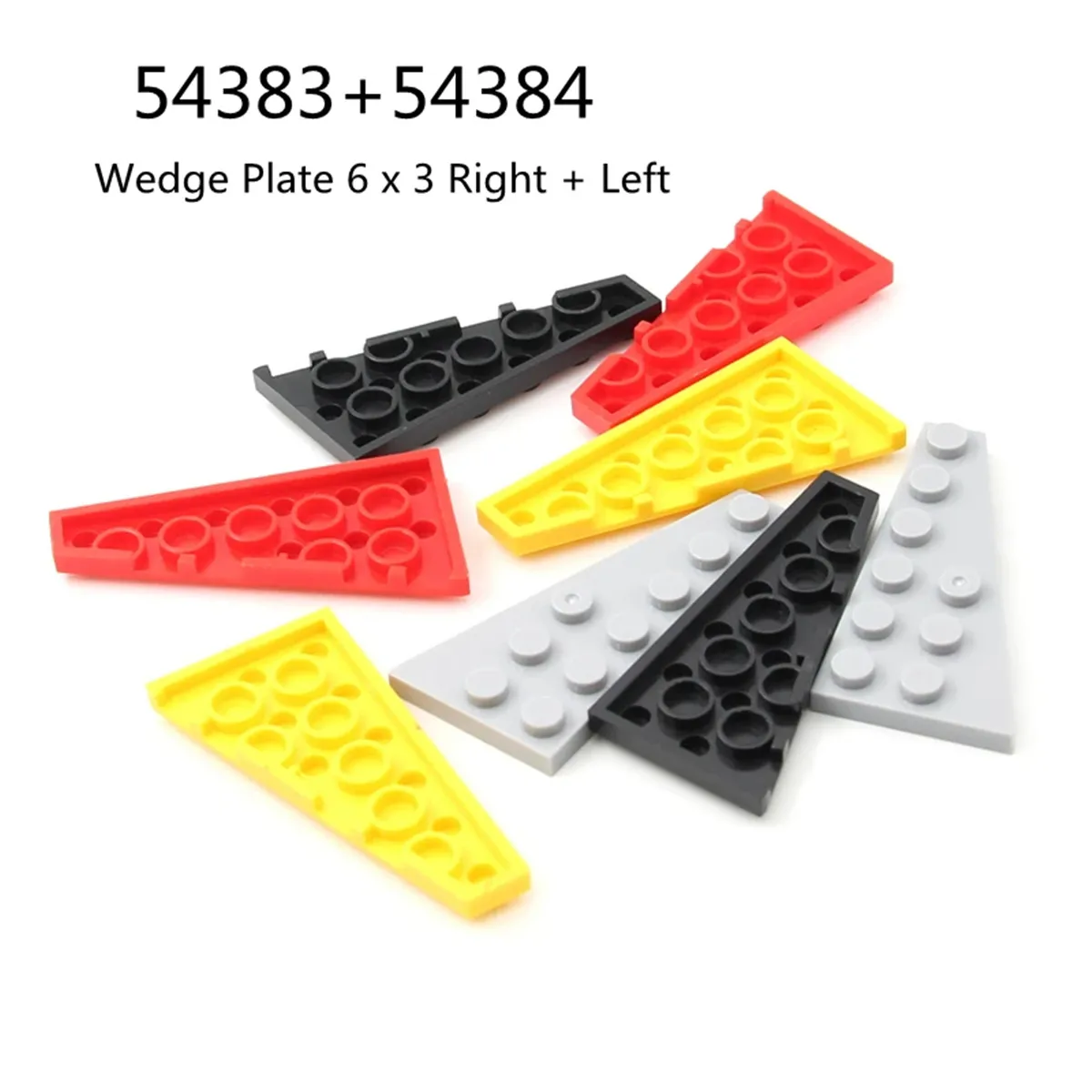 

1 Pcs Buildings Blocks 54383 54384 Wedge Plate 6 x 3 Right + Left Bricks Collections Bulk Modular GBC Toy For High-Tech MOC Set