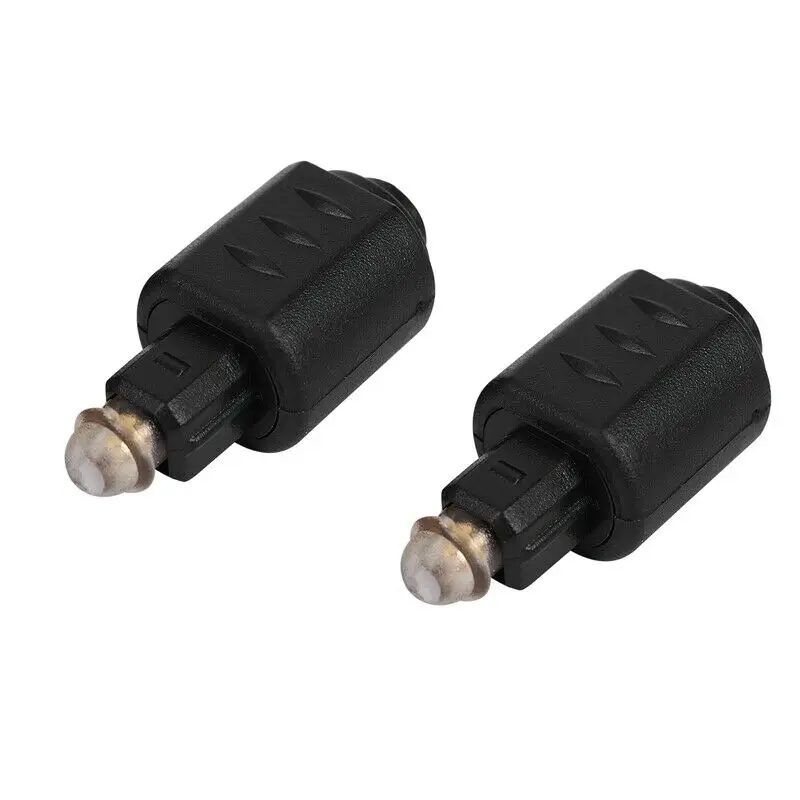 2PCS New Optical Audio Adapter 3.5mm Female Jack Plug to Digital Toslink Male