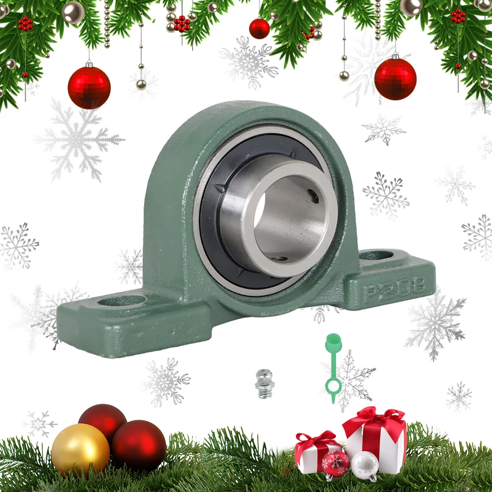 2 pezzi UCP208-24 cuscinetto del blocchetto di cuscino foro da 1-1/2 pollici cuscinetti del blocchetto di cuscino cuscinetto in acciaio 2 bulloni autoallineamento