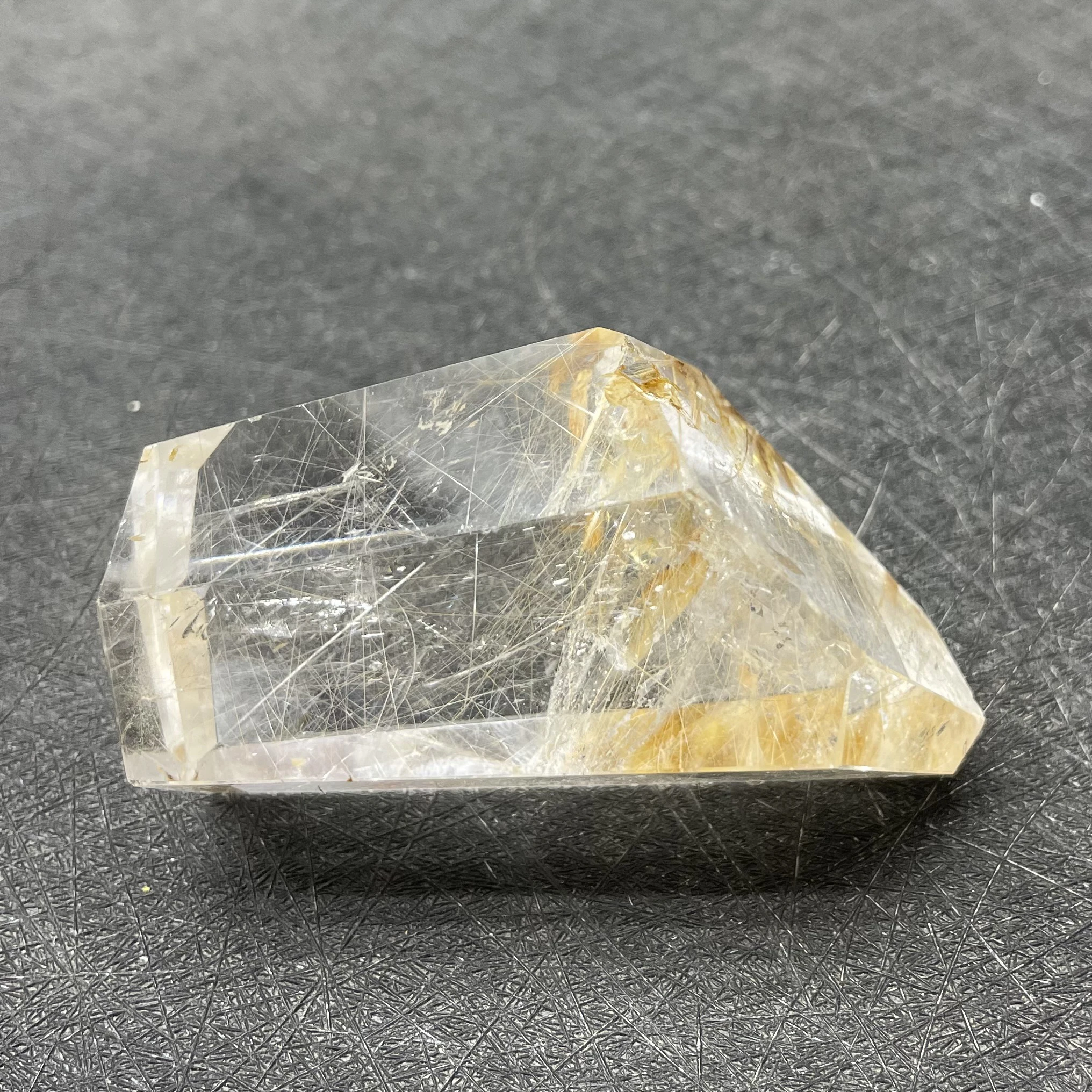 

74g Natural Stone Quartz Rutilated Freeform Polished Crystal Decoration Rock Gift Reiki Healing B25