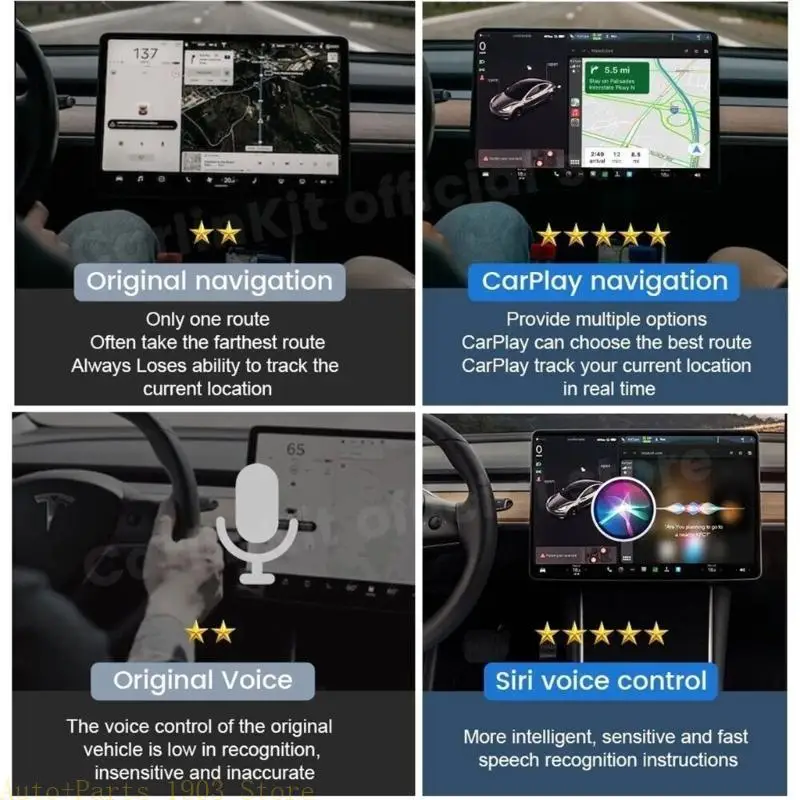 

E21C T2C CarPlay Dongle Wireless Box Bluetooth-compatible Adapter for Model