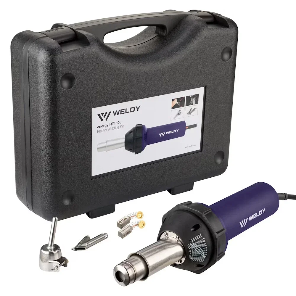 WELDY 1600W Hot Air Torch Heating Gun PVC TPO Welder Kit with Roller