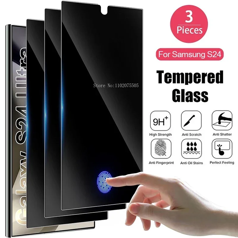 Full Cover Privacy Protection Tempered Glass For Samsung S24 Ultra Plus S24 5G Anti Glare Screen Protector Tempered Films