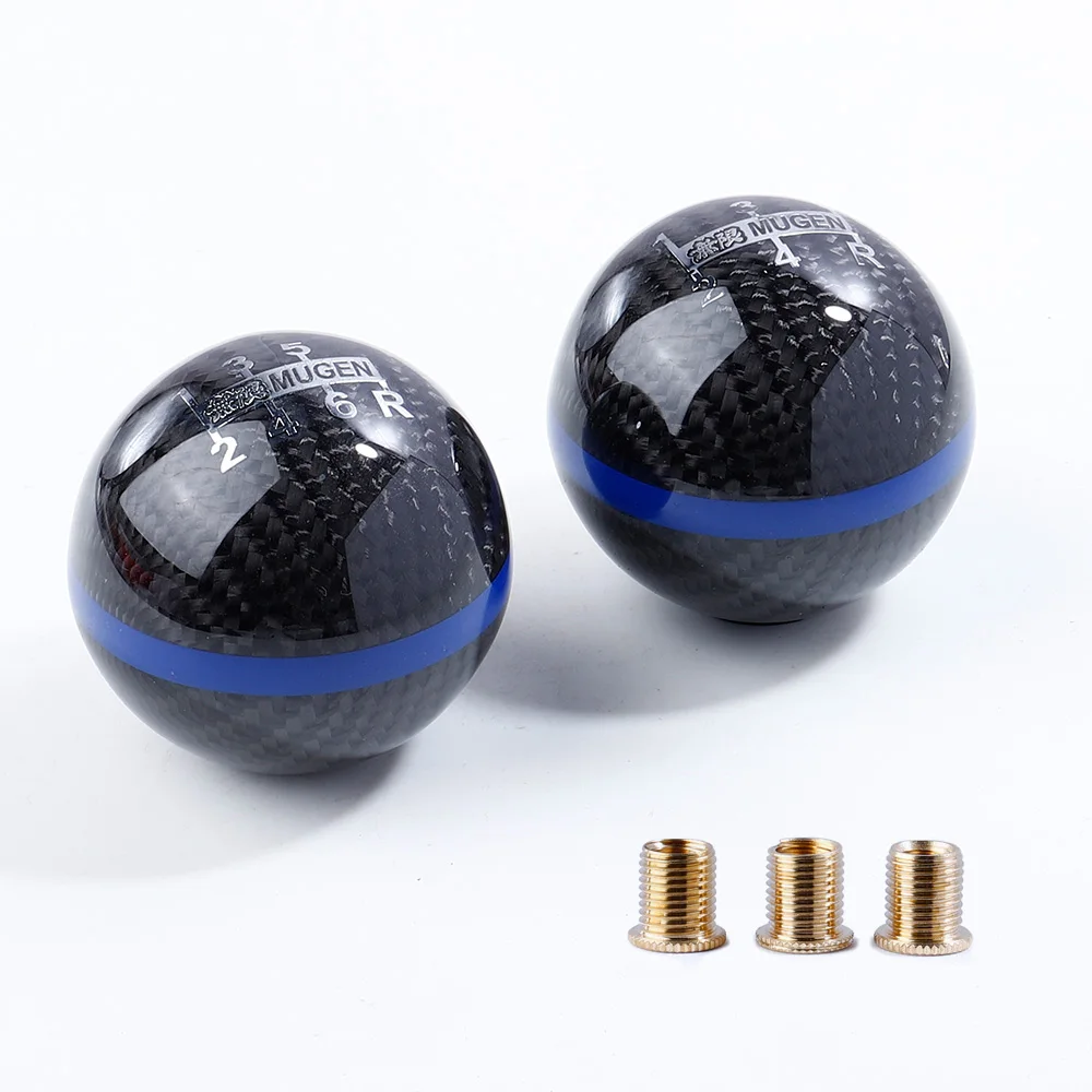 Universal Genuine Carbon Fiber Mugen 5/6 Speed Manual / Automatic Spherical Gear Shift Knob for Honda Acura Civic