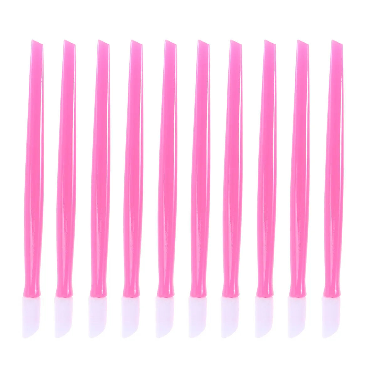 100Pcs Plastic Dead Skin Pushers Nail Cuticle Pusher Lightweight Manicure Tools Nail Art Cleaning Sticks Professional Use Pink