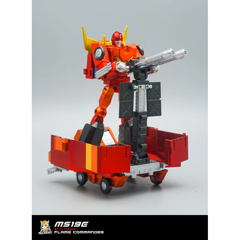 변환 MFT MS-19E MS19E Rodimus 프라임 메탈릭 페인트 플레이트 소규모 액션 피규어 모델 컬렉션 장난감 선물 재고 있음