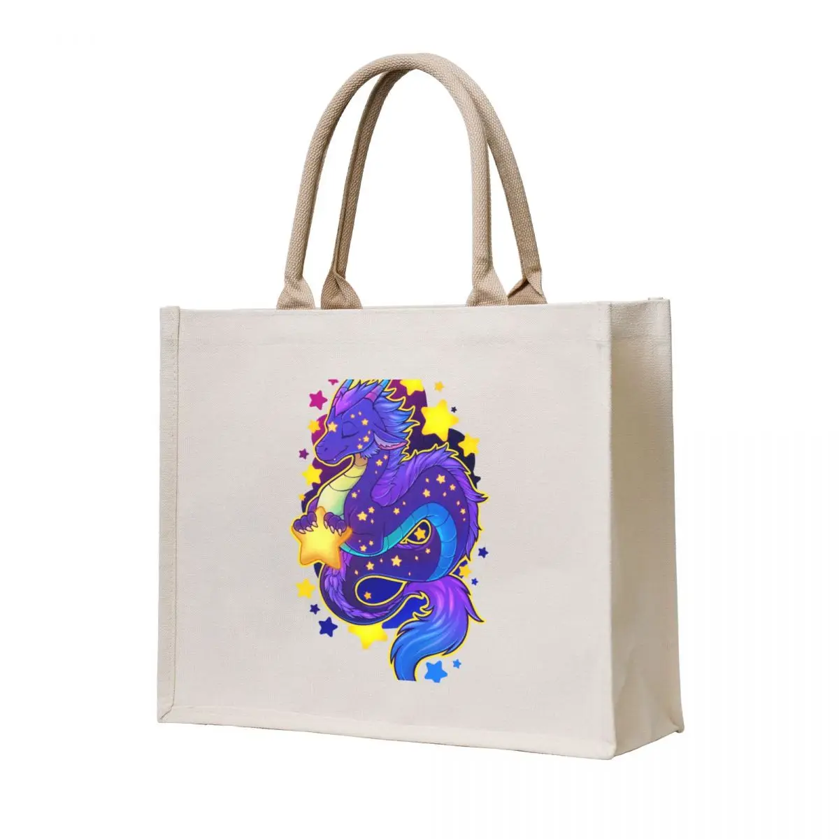 

Sleepy Galaxy Dragon Tote Bag Women's bags custom canvas bag shopper bags tote bags aesthetic